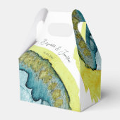 Abstrakte Wasserfarben Blau Geschenkschachtel (Vorderseite)