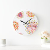 abstrakte Wasserfarben Große Wanduhr (Zuhause)