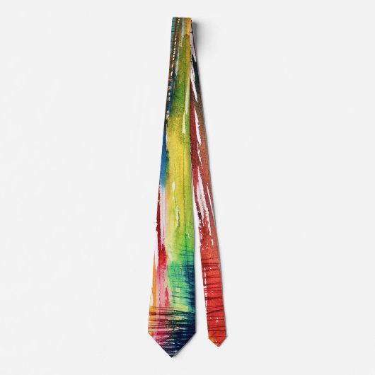 Abstrakte Wasserfarben-Kunstkrawatte Krawatte (Vorderseite)