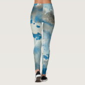 abstrakte Wasserfarben-Leggings Leggings (Rückseite)