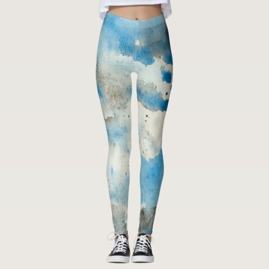 abstrakte Wasserfarben-Leggings Leggings (Vorderseite)