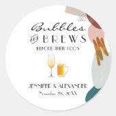 Abstrakte Wasserfarben Runder Aufkleber (Vorderseite)