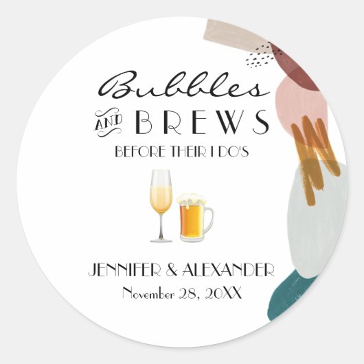 Abstrakte Wasserfarben Runder Aufkleber (Vorderseite)