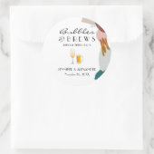 Abstrakte Wasserfarben Runder Aufkleber (Tasche)