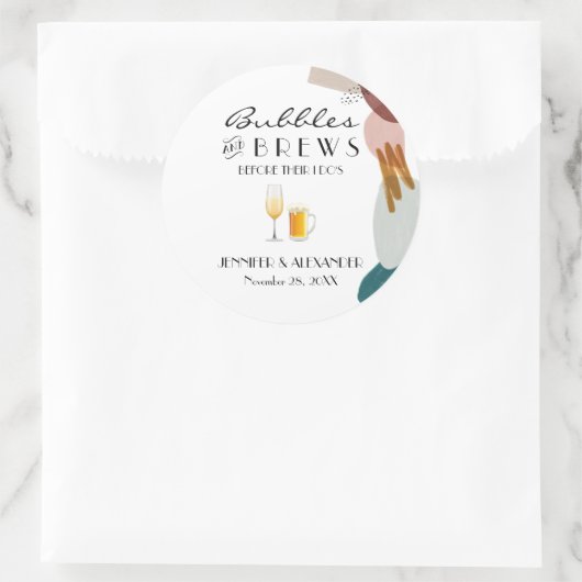 Abstrakte Wasserfarben Runder Aufkleber (Tasche)