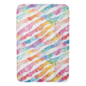 Abstrakte Wasserfarben Streifen Badematte (Vorderseite Vertikal)