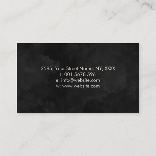 Abstrakte Wasserfarbenbaum Violet Lila Visitenkarte (Rückseite)