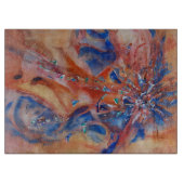 Abstrakte Wasserfarbenblende Schneidebrett (Vorderseite)