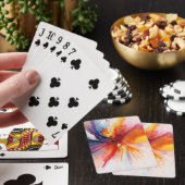 Abstrakte Wasserfarbenexplosion Spielkarten (In Situ)