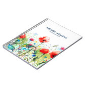 Abstrakte Wasserfarbenfrohe Frühlingsblumen Notizblock (Linke Seite)