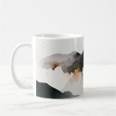 Abstrakte Wasserfarbengebirge Landschaft Kaffeetasse (Links)