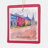 Abstrakte Wasserfarbengewässer Keramikornament (Links)