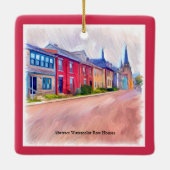 Abstrakte Wasserfarbengewässer Keramikornament (Rückseite)