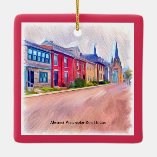 Abstrakte Wasserfarbengewässer Keramikornament (Rückseite)