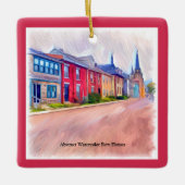 Abstrakte Wasserfarbengewässer Keramikornament (Vorderseite)