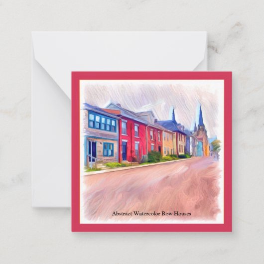 Abstrakte Wasserfarbengewässer Mitteilungskarte (Vorderseite)