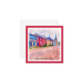 Abstrakte Wasserfarbengewässer Mitteilungskarte (Vorderseite/Rückseite Beispiel)