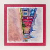 Abstrakte Wasserfarbengewässer Puzzle (Horizontal)