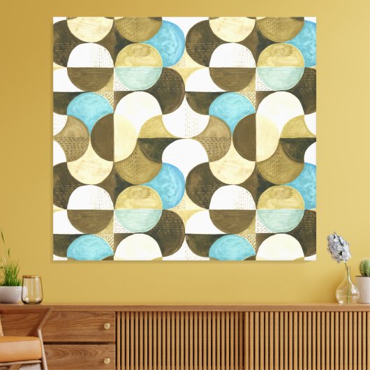 Abstrakte Wasserfarbenhandzeichnung Leinwanddruck (Insitu (Wohnzimmer))