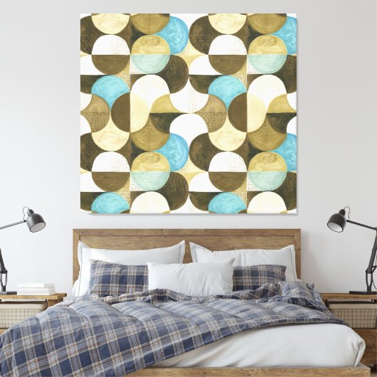 Abstrakte Wasserfarbenhandzeichnung Leinwanddruck (Insitu (Schlafzimmer))