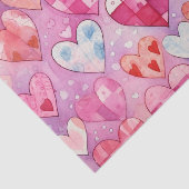 Abstrakte Wasserfarbenherzen Seidenpapier (Ausschnitt)