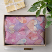 Abstrakte Wasserfarbenherzen Seidenpapier (Geschenk)