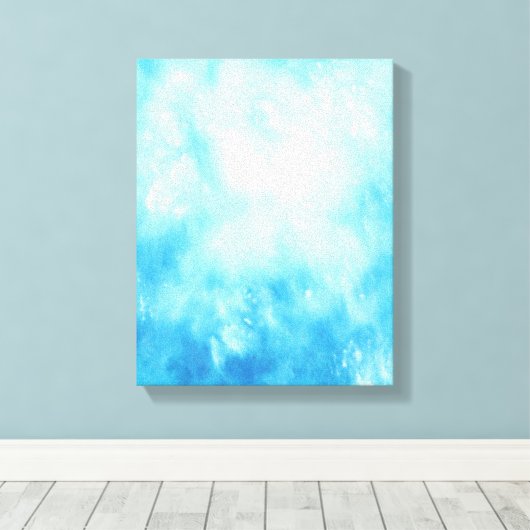 Abstrakte Wasserfarbenhintergründe: blau Leinwanddruck (Insitu (Holzboden))