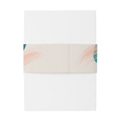 Abstrakte Wasserfarbenhochzeit Einladungsbanderole (Rückseitenbeispiel)