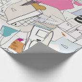 Abstrakte Wasserfarbenkollage Geschenkpapier (Ecke)