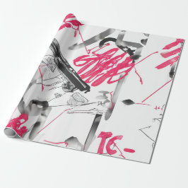 Abstrakte Wasserfarbenkollage Geschenkpapier