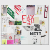 Abstrakte Wasserfarbenkollage Geschenkpapier (Flach)