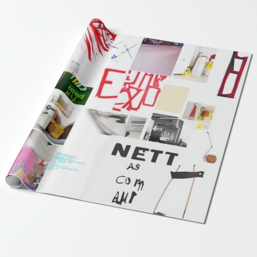 Abstrakte Wasserfarbenkollage Geschenkpapier (Ungerollt)