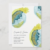 Abstrakte Wasserfarbenkunst Einzigartig auf einer  Einladung (Vorderseite)