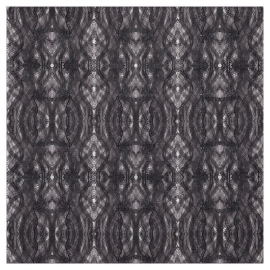 Abstrakte Wasserfarbenkunst in Noir Schwarz Stoff (Muster)