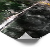 Abstrakte Wasserfarbenlandschaft Poster (Ecke)