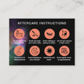 Abstrakte Wasserfarbenleuchte nach Vorsorgeanleitu Visitenkarte (Rückseite)