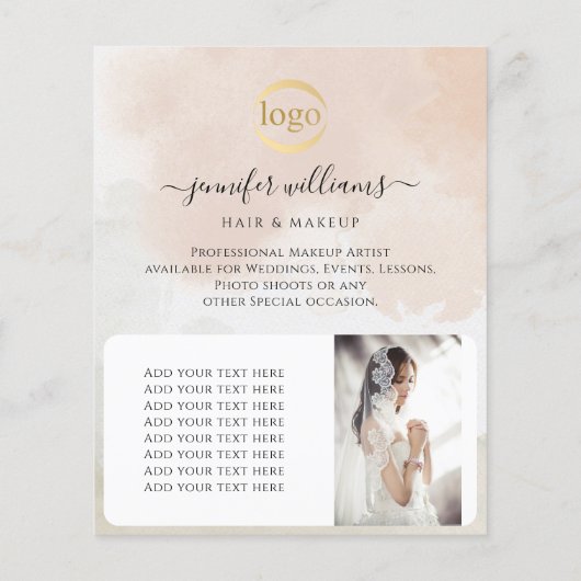 Abstrakte Wasserfarbenmalerei für Frauen Flyer (Hinten)