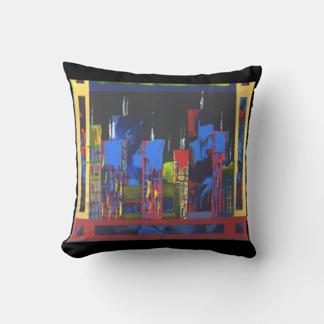 Abstrakte Wasserfarbenmuster Kissen Kissen (Vorderseite)