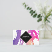 Abstrakte Wasserfarbenpinsel - Visitenkarte (Stehend Vorderseite)