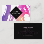 Abstrakte Wasserfarbenpinsel - Visitenkarte (Vorne/Hinten)