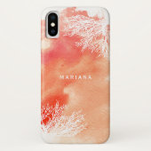 Abstrakte Wasserfarbenprägung, trendy Case-Mate iPhone Hülle (Rückseite)