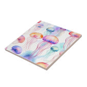 Abstrakte Wasserfarbenqualle Fliese (Seite)