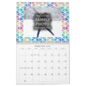 Abstrakte Wasserfarbgeometrie: ein Foto pro Monat Kalender (Feb 2027)