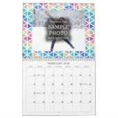 Abstrakte Wasserfarbgeometrie: ein Foto pro Monat Kalender (Feb 2026)