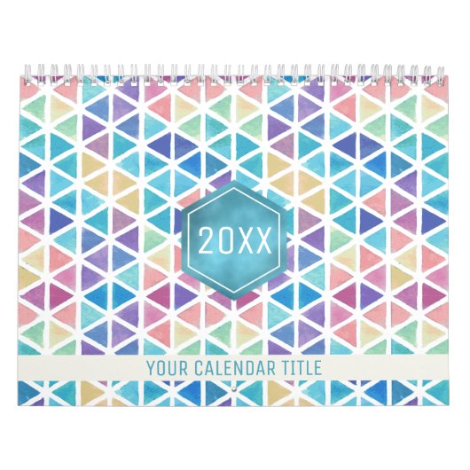 Abstrakte Wasserfarbgeometrie: ein Foto pro Monat Kalender (Titelbild)