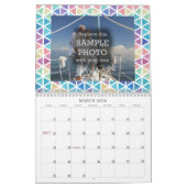 Abstrakte Wasserfarbgeometrie: ein Foto pro Monat Kalender (Mär 2026)