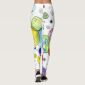 Abstrakte Wasserfarbkreise Leggings (Rückseite)