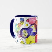 Abstrakte Wasserfarbkreise Tasse (Vorderseite Links)