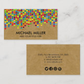 Abstrakte Wasserfarbkreislinien Visitenkarte (Vorne/Hinten)