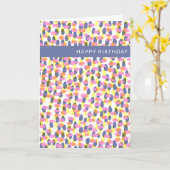 Abstrakte Wasserfarbpunkte und -punkte zum Geburts Karte (Gelbe Blume)